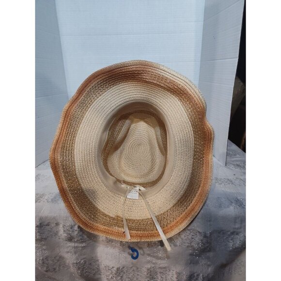 Woven Straw Paper Hat 57CM Medium Multicolor 100% Paper Lightweight Summer - Picture 7 of 14
